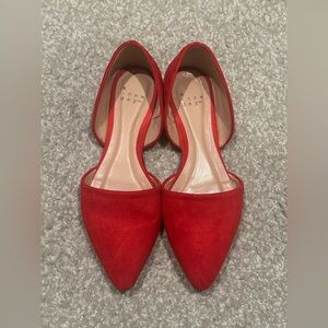 A New Day Women's Red Pointed Flats